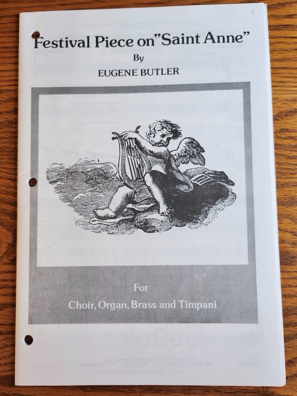 Festival Piece on Saint Anne Eugene Butler Choral Sheet Music Organ Brass Timpan